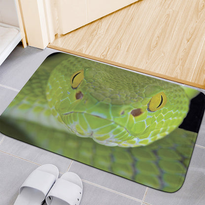 Green Pit Viper Print Indoor Door Mat