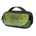 Green Pit Viper Print Portable Cooler Travel Case