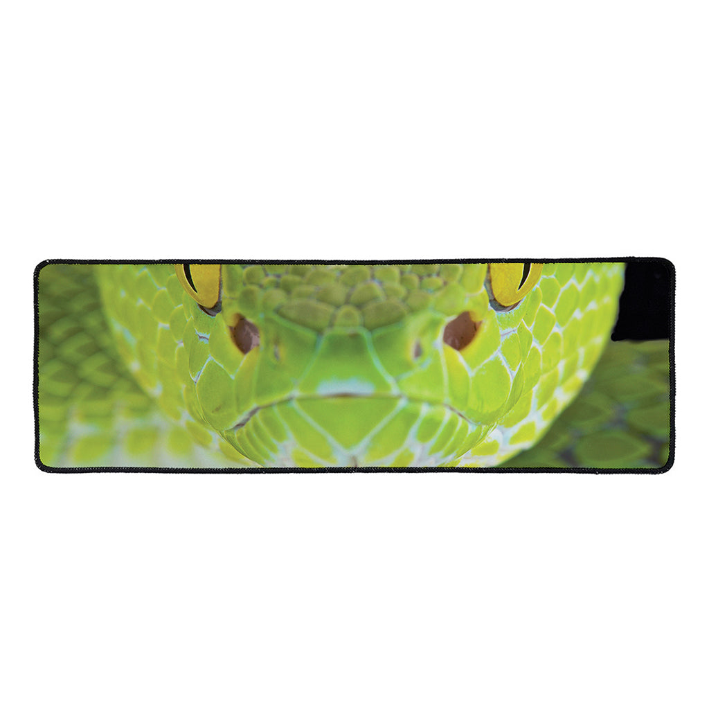 Green Pit Viper Print Long Kitchen Mat