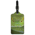 Green Pit Viper Print Luggage Tag