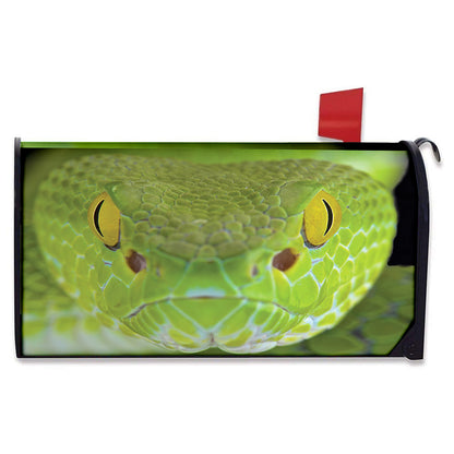 Green Pit Viper Print Mailbox Cover