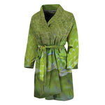 Green Pit Viper Print Men's Bathrobe