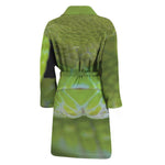 Green Pit Viper Print Men's Bathrobe