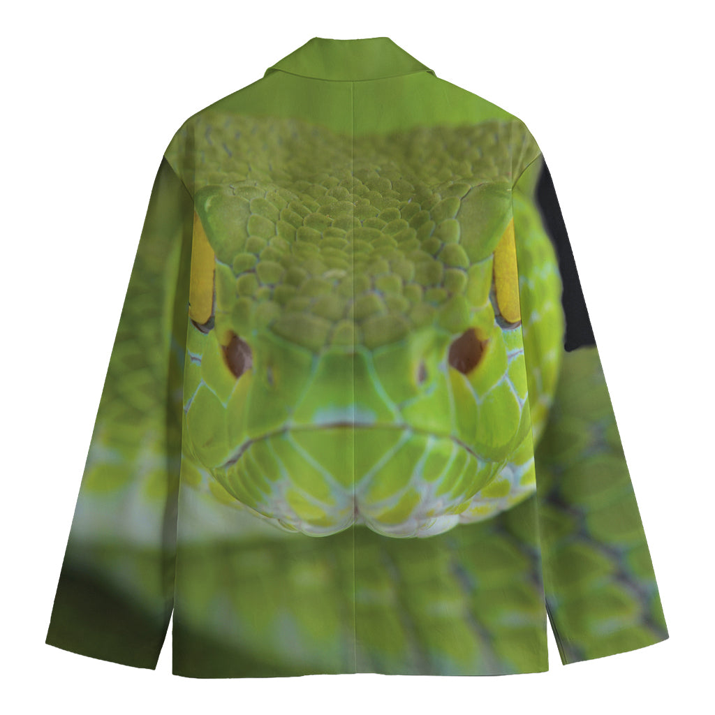Green Pit Viper Print Men's Blazer