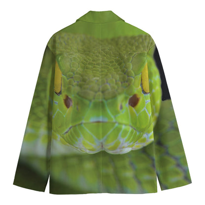 Green Pit Viper Print Men's Blazer