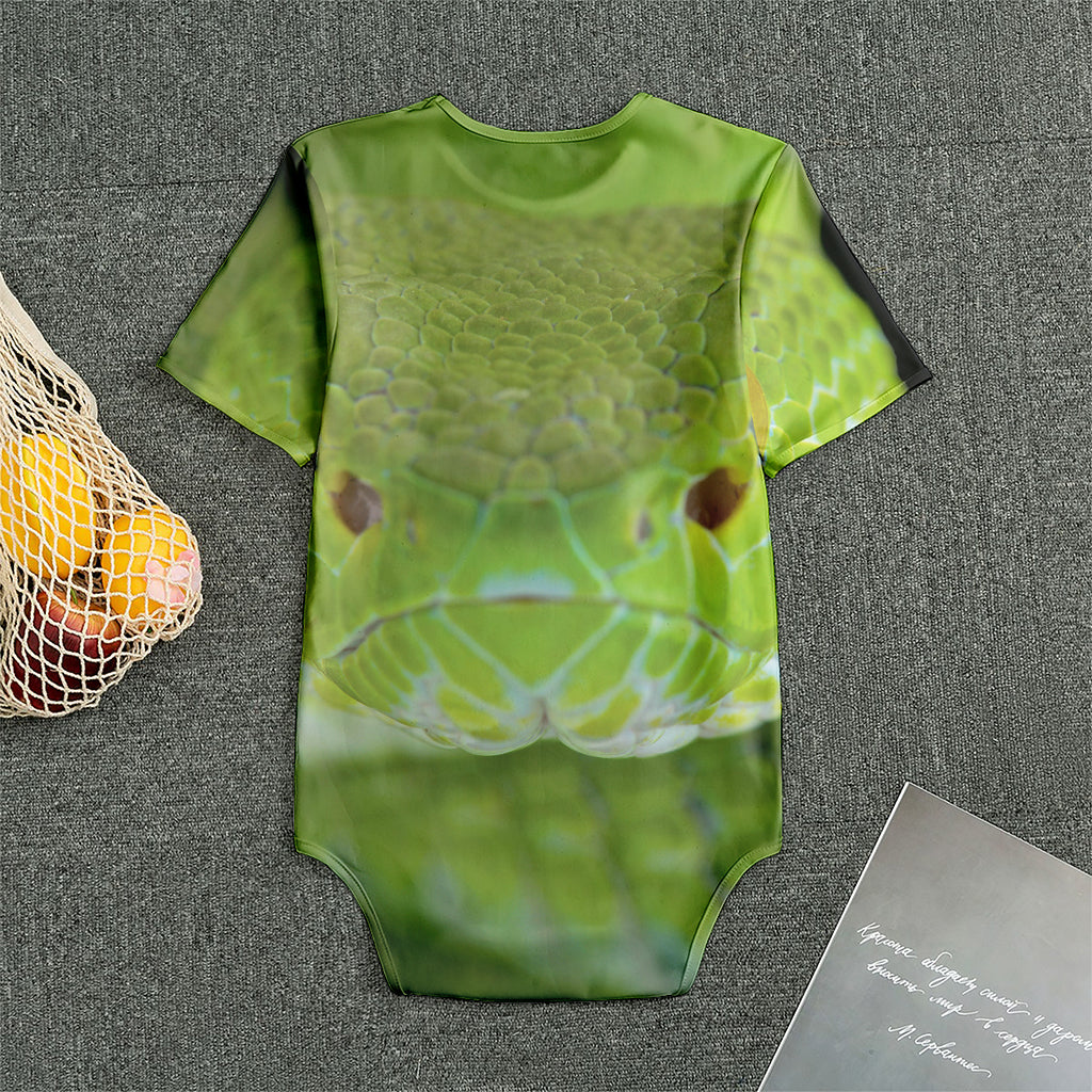 Green Pit Viper Print Men's Bodysuit
