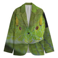 Green Pit Viper Print Men's Cotton Blazer