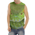 Green Pit Viper Print Men's Fitness Tank Top