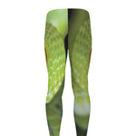 Green Pit Viper Print Men's leggings