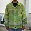 Green Pit Viper Print Men's Shirt Jacket