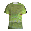 Green Pit Viper Print Men's Athletic T-Shirt
