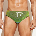 Green Pit Viper Print Men's Swim Briefs