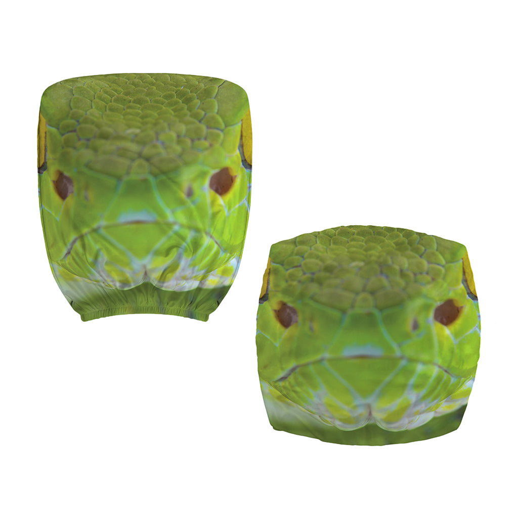 Green Pit Viper Print Office Chair Cover