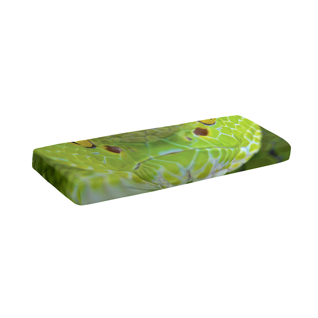 Green Pit Viper Print Piano Keyboard Cover