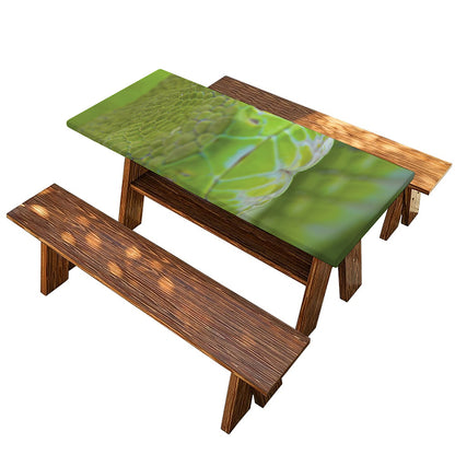 Green Pit Viper Print Picnic Table Cover