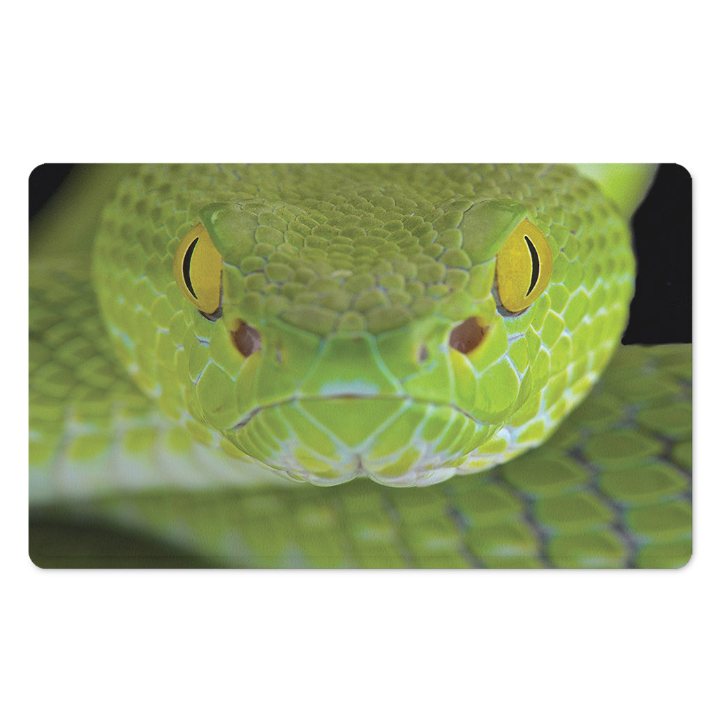 Green Pit Viper Print Polyester Doormat