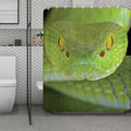 Green Pit Viper Print Polyester Shower Curtain