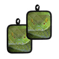 Green Pit Viper Print Pot Holders