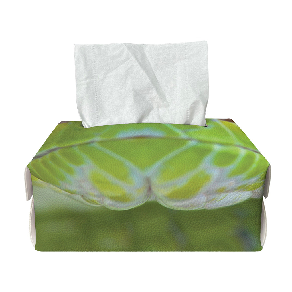 Green Pit Viper Print Rectangle Tissue Box Cover