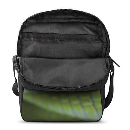 Green Pit Viper Print Rectangular Crossbody Bag