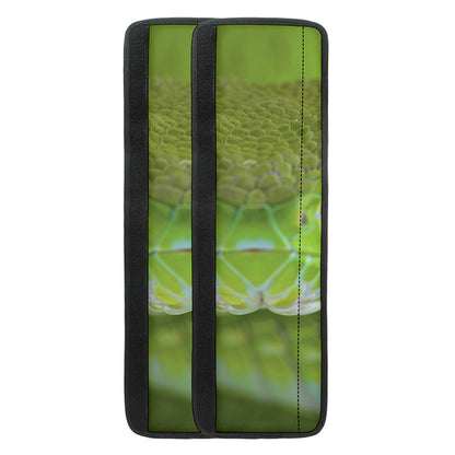 Green Pit Viper Print Refrigerator Handle Covers