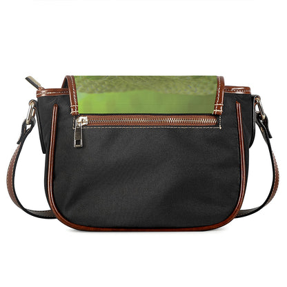 Green Pit Viper Print Saddle Bag