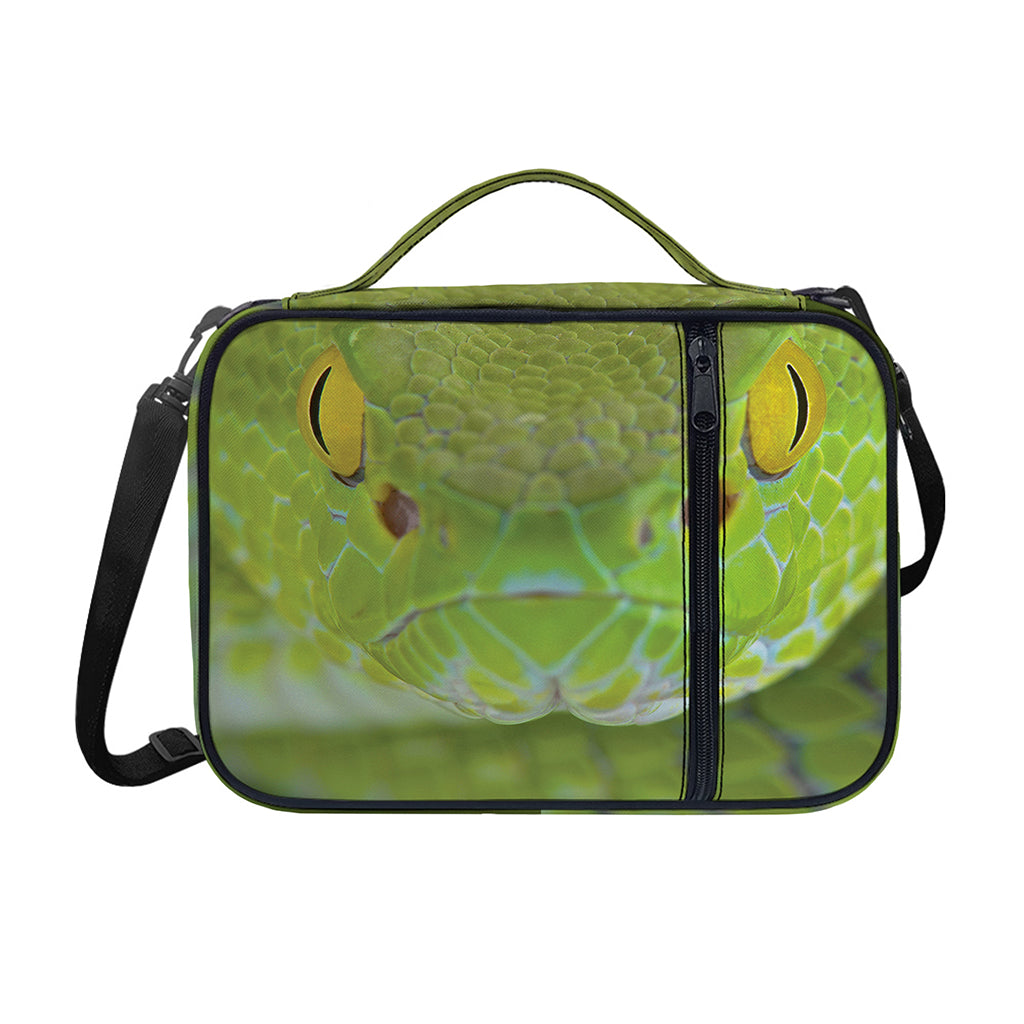 Green Pit Viper Print Shoulder Strap Bible Bag