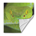 Green Pit Viper Print Silk Bandana