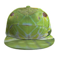 Green Pit Viper Print Snapback Cap