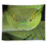 Green Pit Viper Print Tapestry