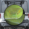 Green Pit Viper Print Tire Cover