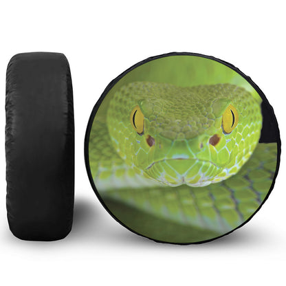 Green Pit Viper Print Tire Cover
