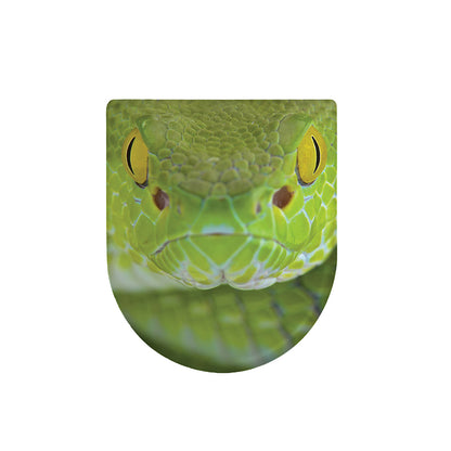Green Pit Viper Print Toilet Lid Cover