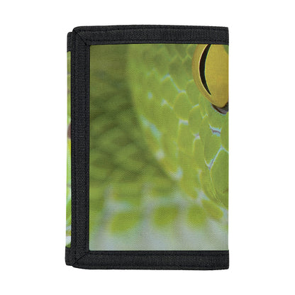 Green Pit Viper Print Trifold Wallet