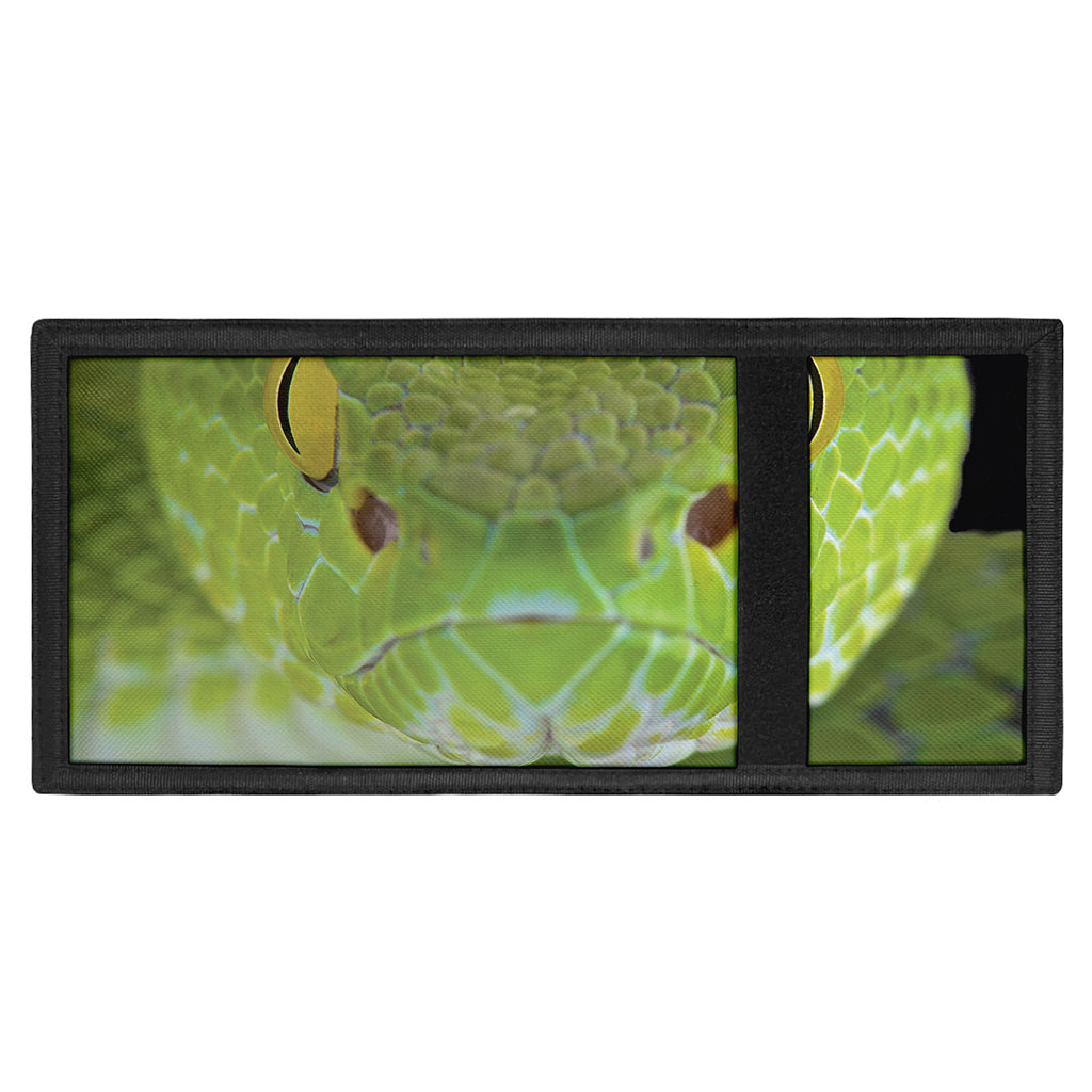 Green Pit Viper Print Trifold Wallet
