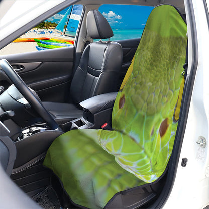 Green Pit Viper Print Waterproof Car Seat Cover
