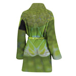 Green Pit Viper Print Women's Bathrobe