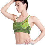 Green Pit Viper Print Women's Sports Bra