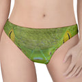 Green Pit Viper Print Women's Thong