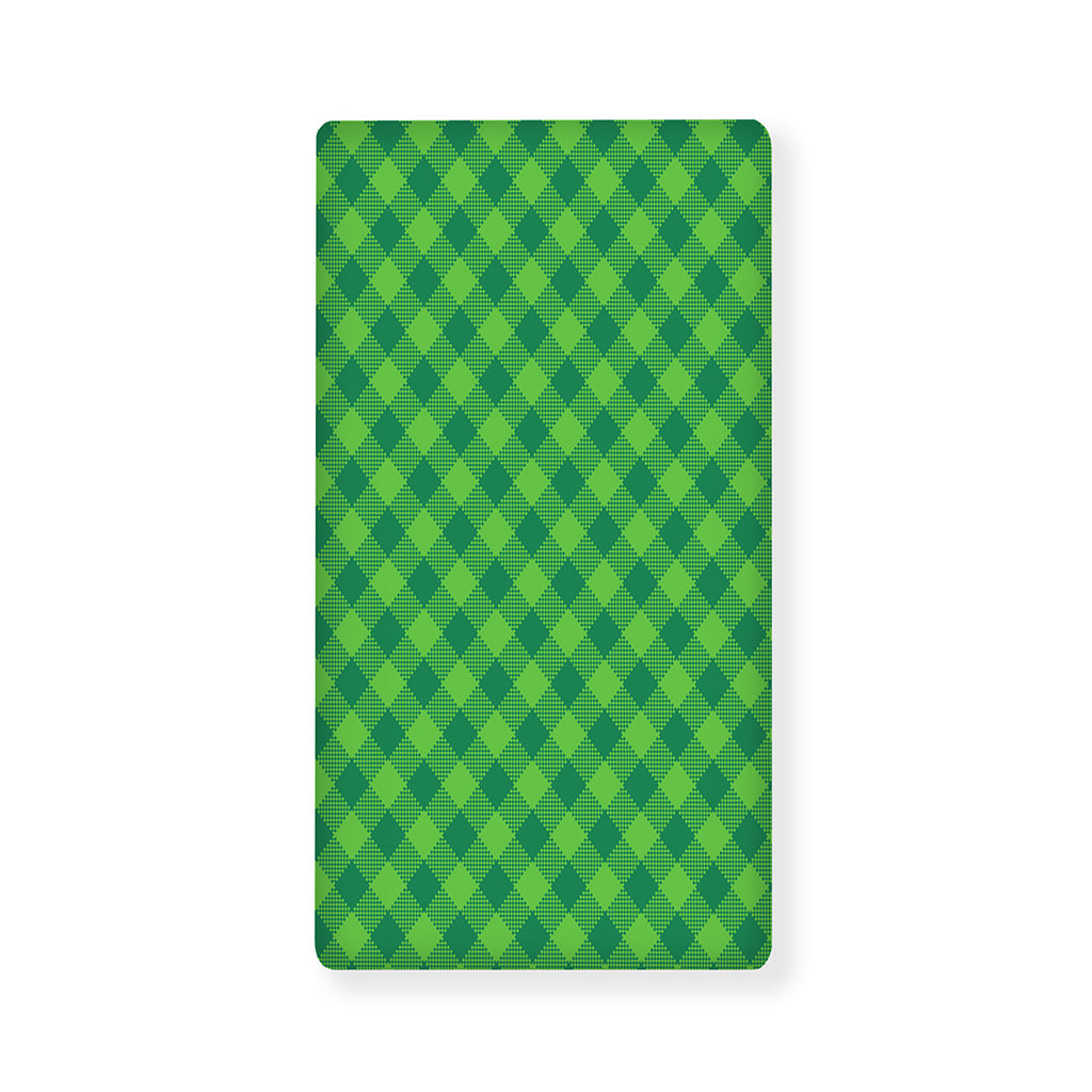 Green Plaid Saint Patrick's Day Print Baby Crib Sheet