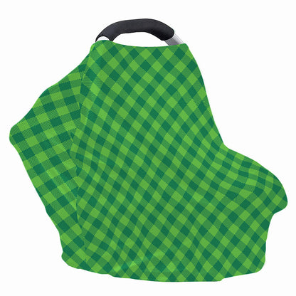 Green Plaid Saint Patrick's Day Print Baby Seat Cover