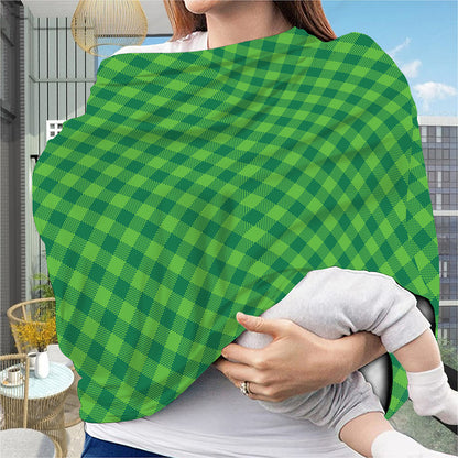 Green Plaid Saint Patrick's Day Print Baby Seat Cover