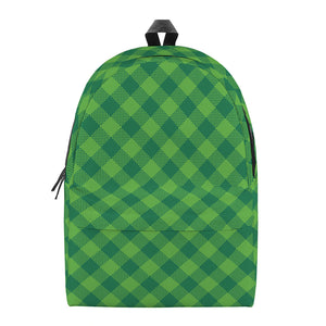 Green Plaid Saint Patrick's Day Print Backpack