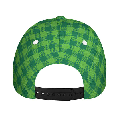 Green Plaid Saint Patrick's Day Print Baseball Cap