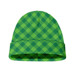 Green Plaid Saint Patrick's Day Print Beanie