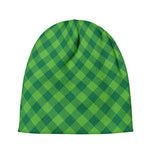 Green Plaid Saint Patrick's Day Print Beanie