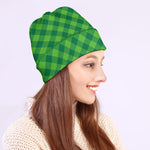 Green Plaid Saint Patrick's Day Print Beanie