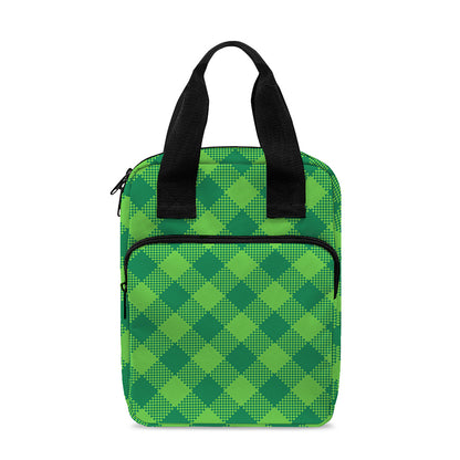 Green Plaid Saint Patrick's Day Print Bible Tote Bag