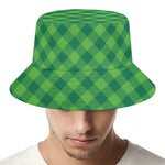 Green Plaid Saint Patrick's Day Print Bucket Hat