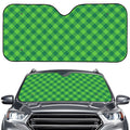 Green Plaid Saint Patrick's Day Print Car Windshield Sun Shade
